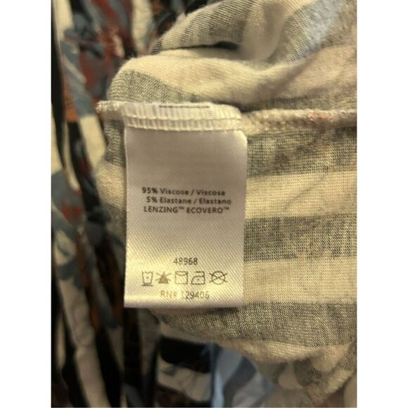 Makana Floral Striped Sleeveless Top Tank Blouse Casual Summer - Picture 3 of 5